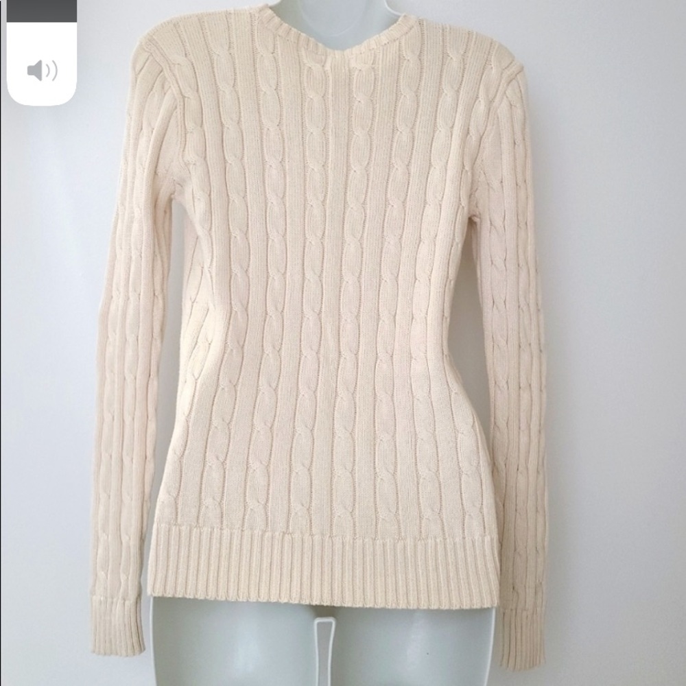 EUC Polo by Ralph Lauren Cream Cable Knit Sweater